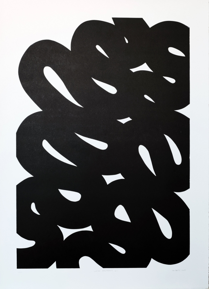 Snake-Abstract-3.1.-2015.-Linocut-on-Zerkall-Litho-Paper